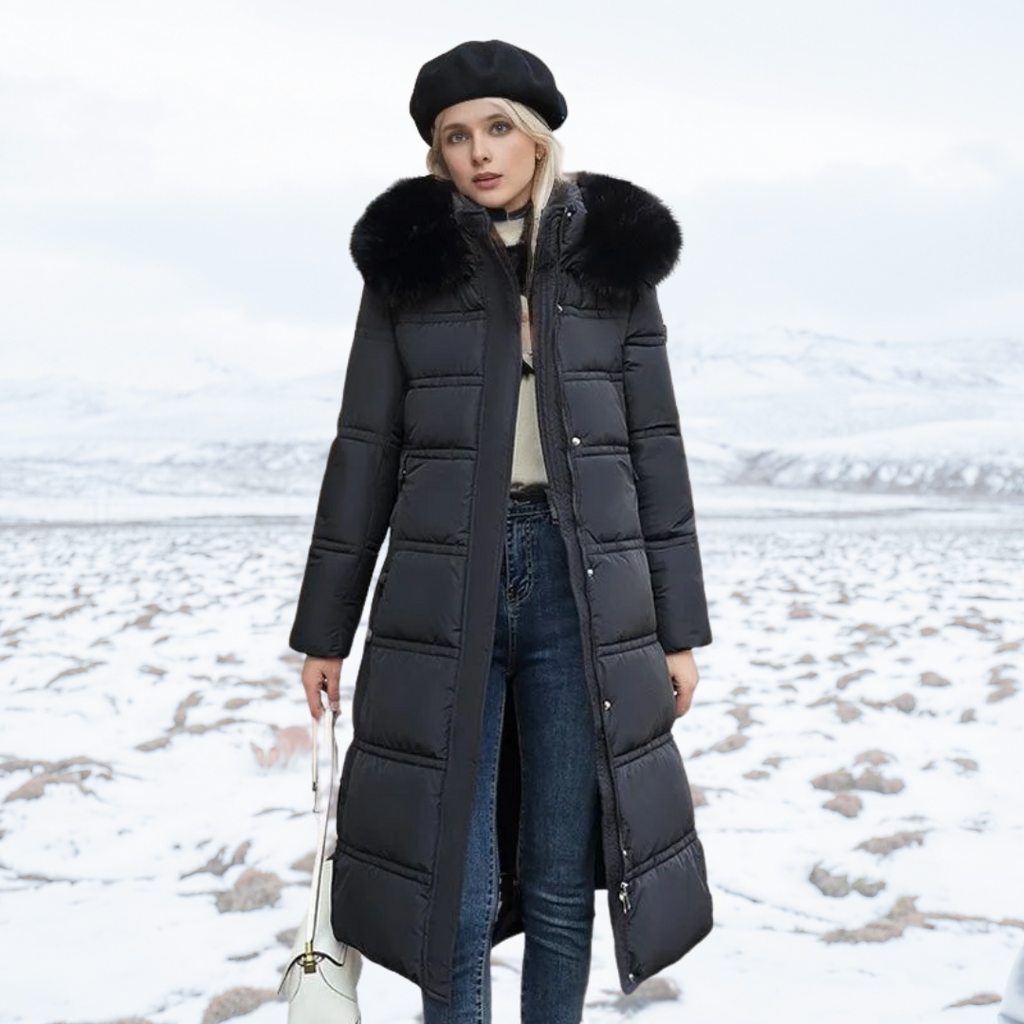 Florence | Women’s High-Collar Long Puffer Winter Coat