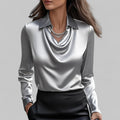 Scarlett | Women’s Elegant Long Sleeve Satin Blouse