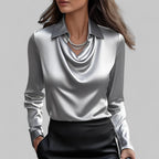 Scarlett | Women’s Elegant Long Sleeve Satin Blouse