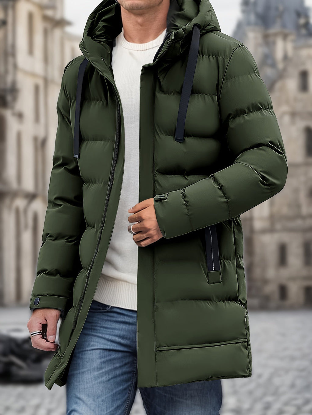 Scott | Men’s Hooded Long Puffer Winter Jacket