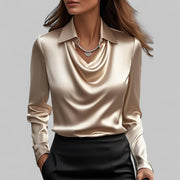 Scarlett | Women’s Elegant Long Sleeve Satin Blouse