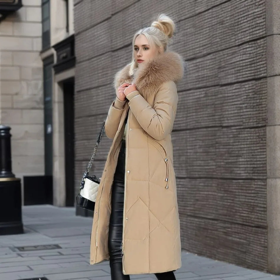Bella | Women Winter Puffer Coat with Hood Trim