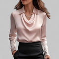 Scarlett | Women’s Elegant Long Sleeve Satin Blouse