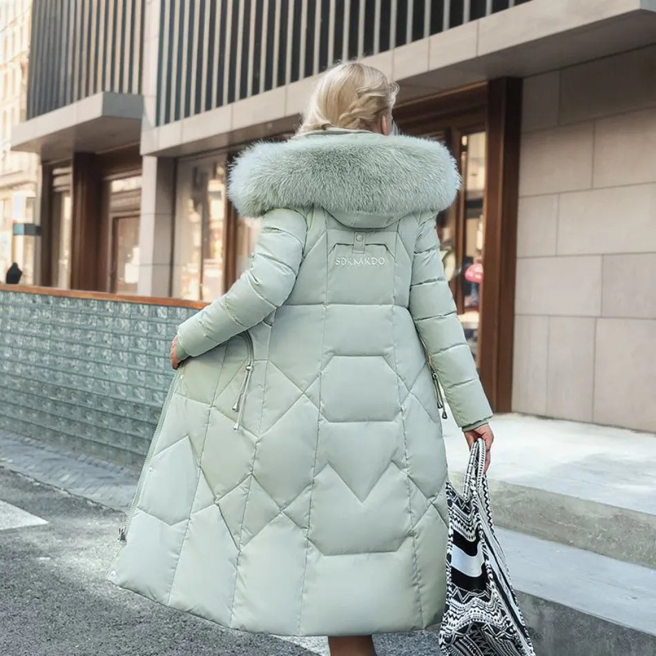 Bella | Women Winter Puffer Coat with Hood Trim
