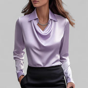 Scarlett | Women’s Elegant Long Sleeve Satin Blouse
