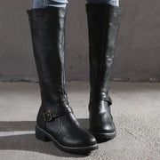 Elizabeth | Classic Buckle Knee-High Boots for Women