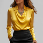 Scarlett | Women’s Elegant Long Sleeve Satin Blouse