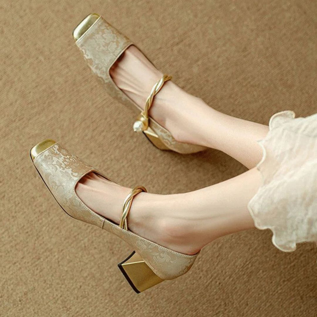 Isabella | Women's Gold Heels