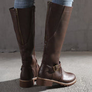 Elizabeth | Classic Buckle Knee-High Boots for Women