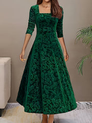 Bethany | Women’s Graceful Floral Design Midi Dress