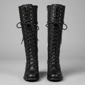Damien | Women’s Lace-Up Knee-High Boots with Block Heel