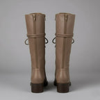 Damien | Women’s Lace-Up Knee-High Boots with Block Heel