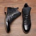 Daniel | Men’s Brown Leather Zip Boots for Casual Wear