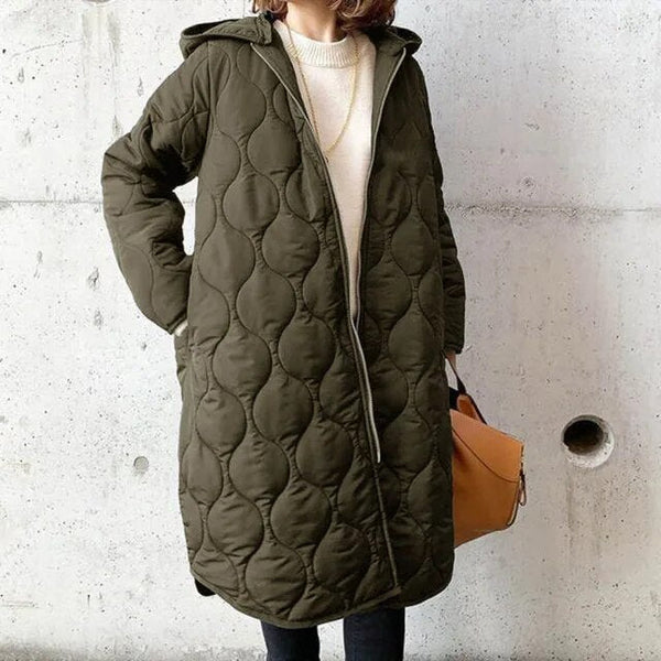Ava | Women’s Winter Quilted Coat with Hood