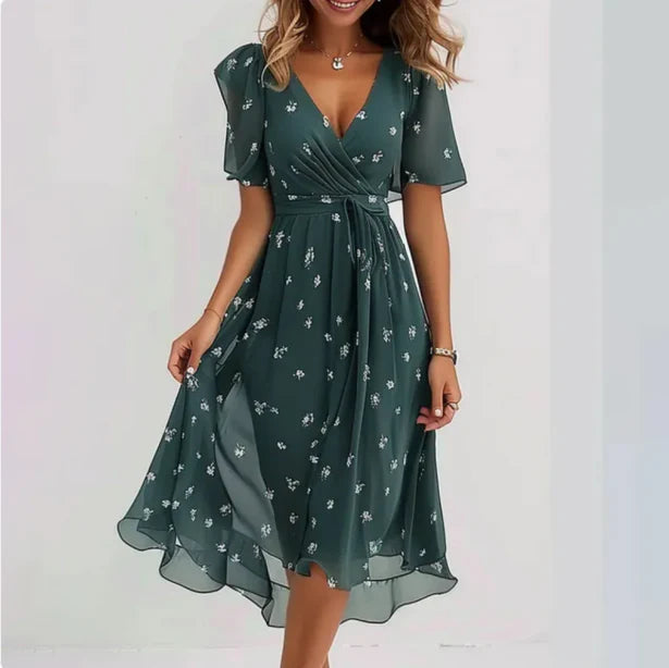 Celia | Elegant V-neck Dress