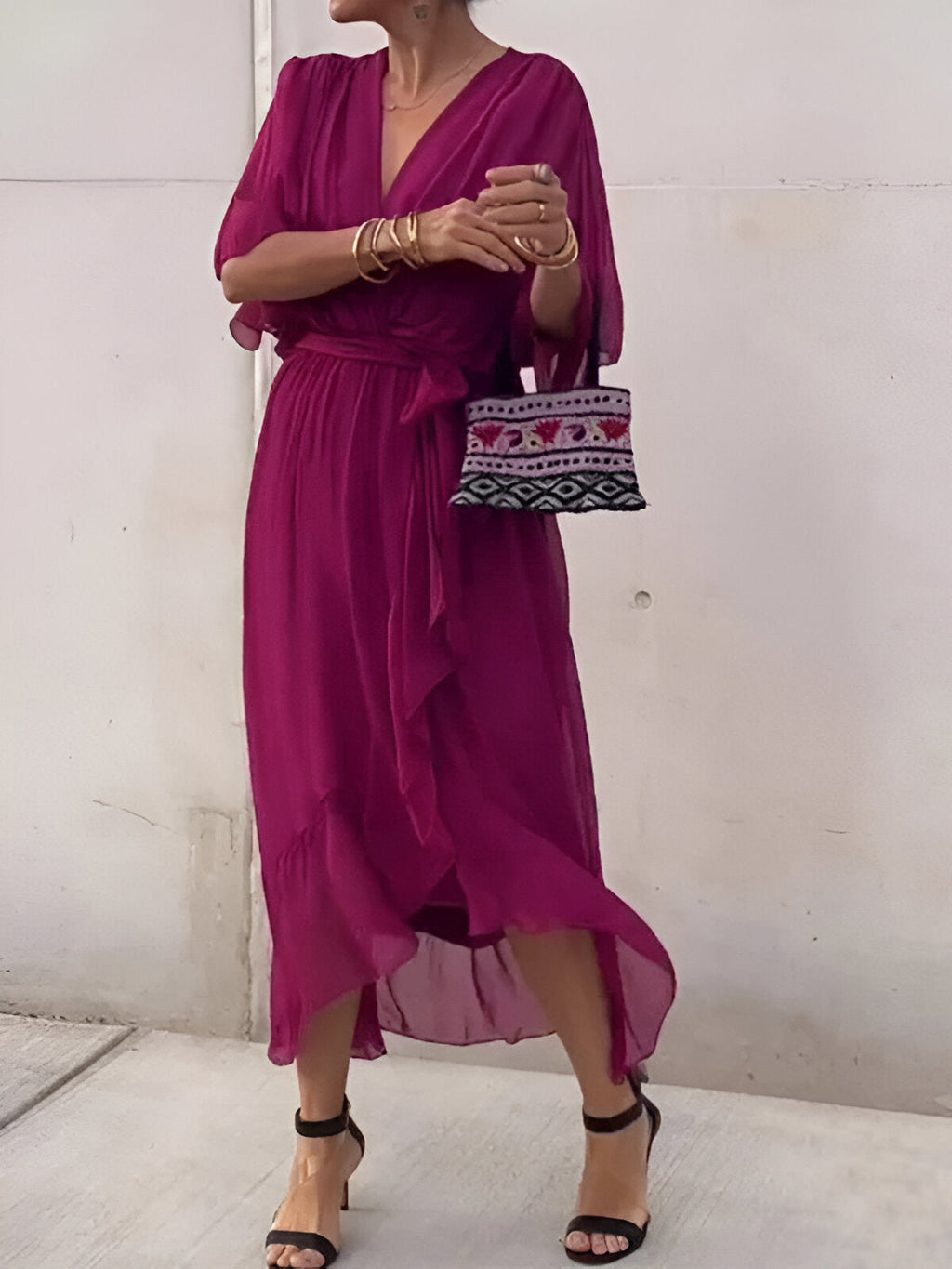 Margery | Elegant Chiffon Midi Dress