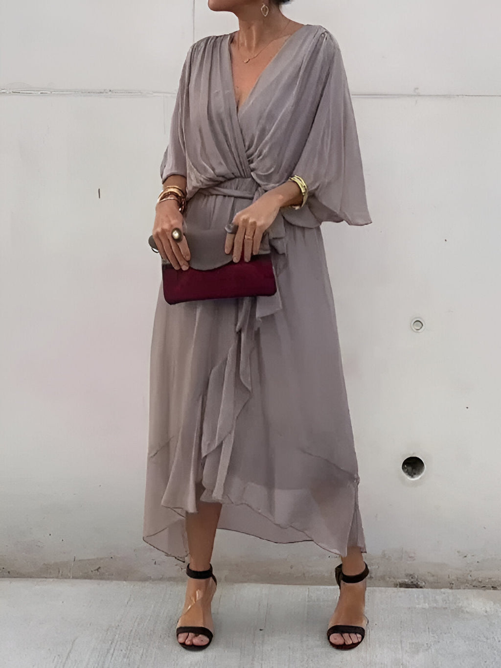 Margery | Elegant Chiffon Midi Dress