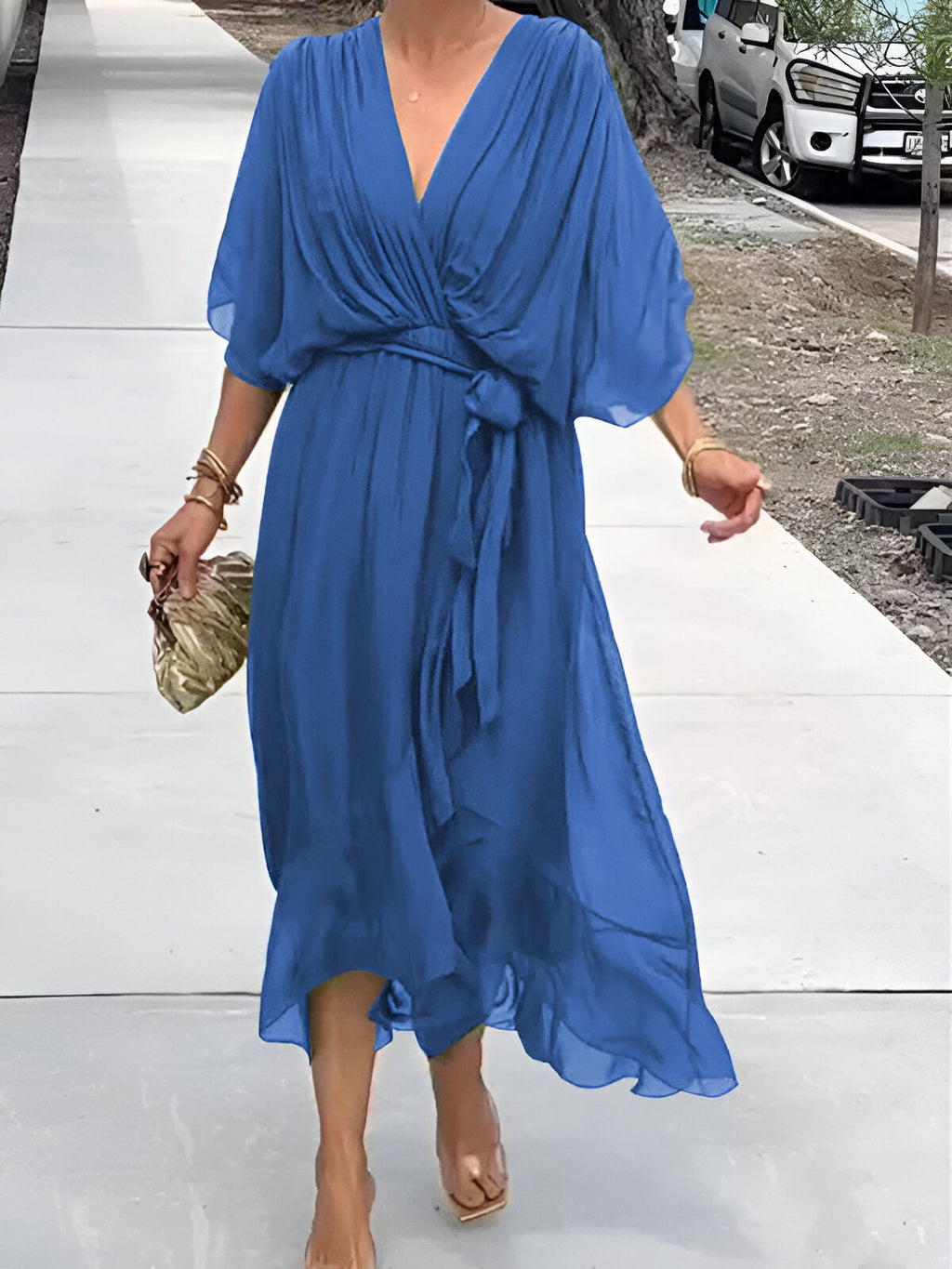 Margery | Elegant Chiffon Midi Dress