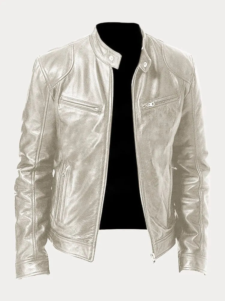 Elijah | Men’s Classic Zip-Up Moto Style Jacket