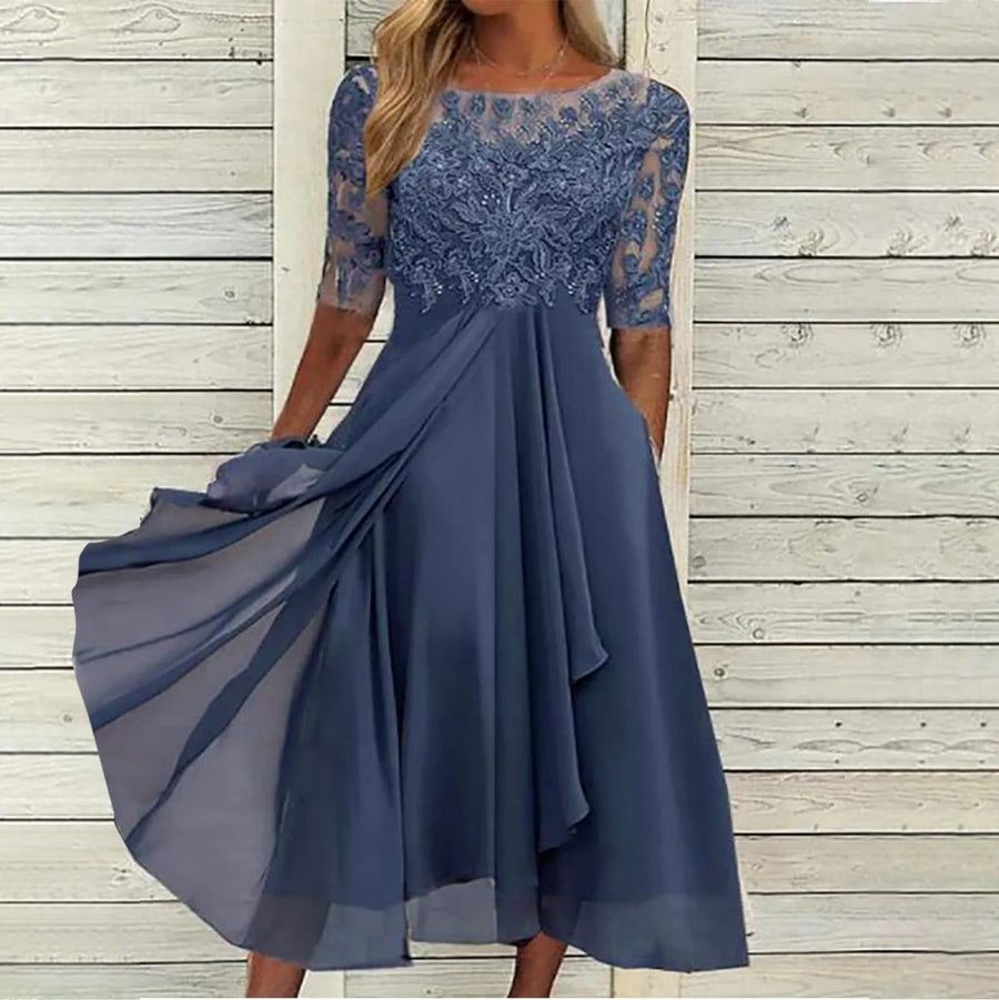 Zaria | Lace Embroidered Cocktail Dress