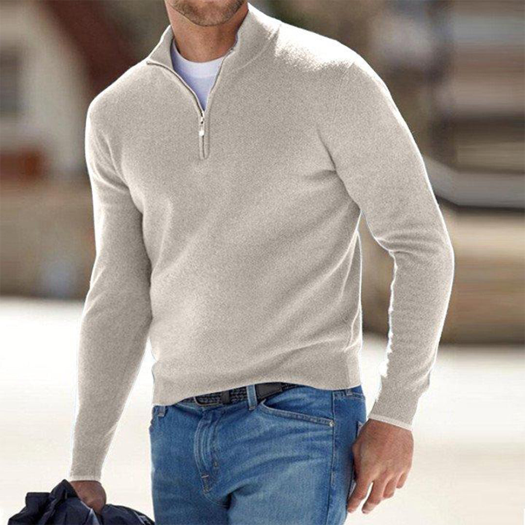Adam | Casual Zip Neck Sweater for Men