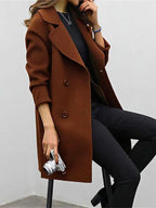 Scarlett | Women’s Double Breasted Longline Winter Coat